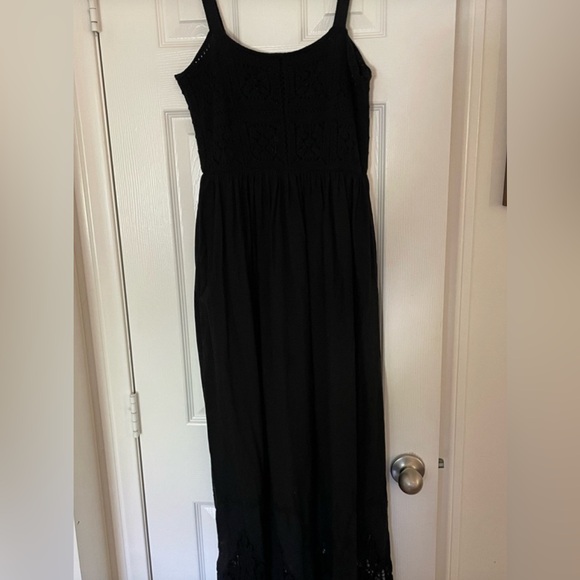 Zara COMBINATION CROCHET DRESS. Black. Size S. New with Tags. - Picture 5 of 9